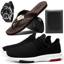 Kit Tênis SF Outlet Running com Chinelo + Carteira + Relógio