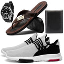 Kit Tênis SF Outlet Running com Chinelo + Carteira + Relógio