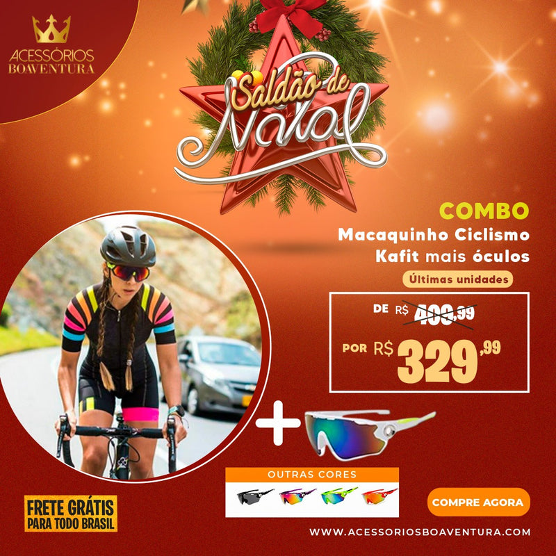 Macaquinho Ciclismo + Óculos Brosailyang