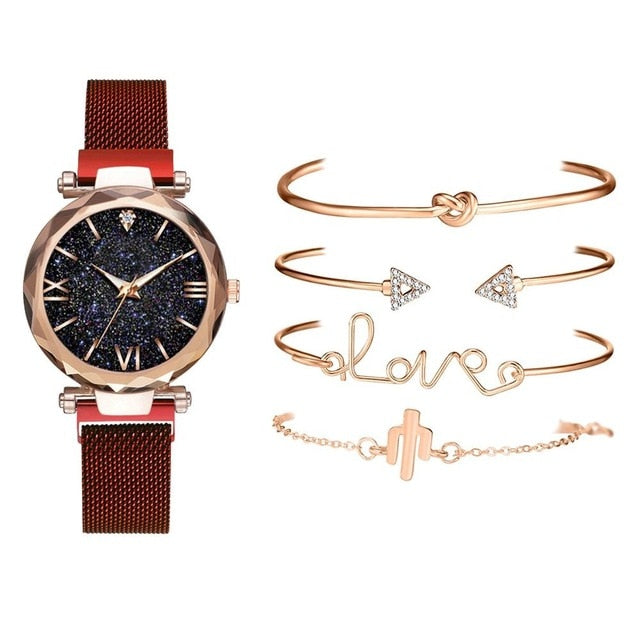 Relógio LVPAI + 4 pulseiras