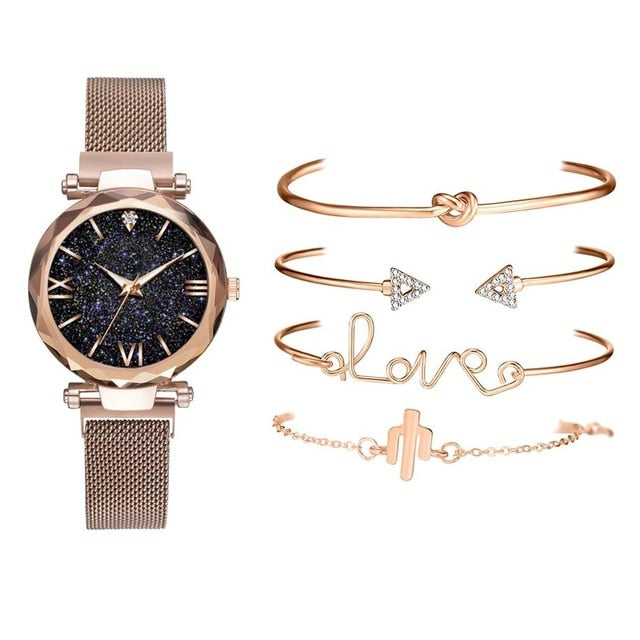 Relógio LVPAI + 4 pulseiras