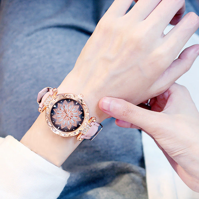 Relógio + Bracelete Céu Estrelado