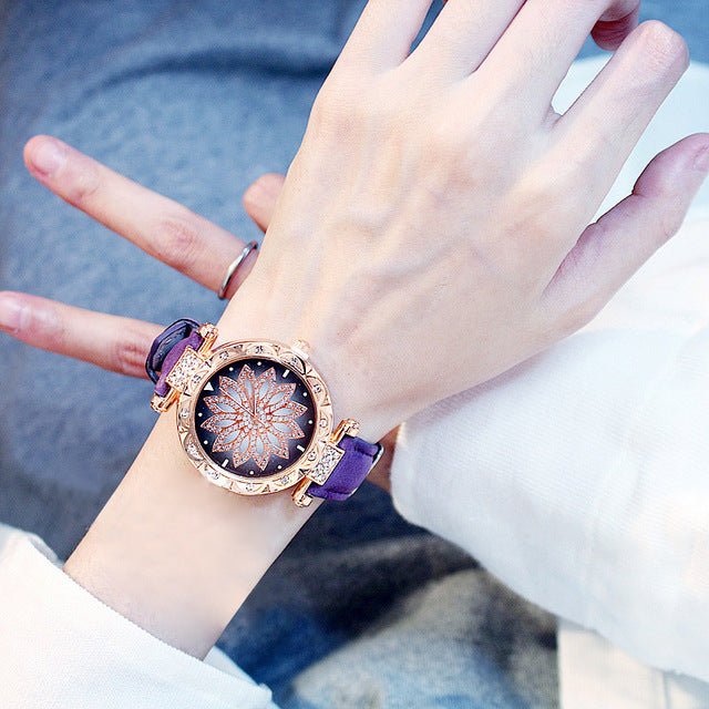 Relógio + Bracelete Céu Estrelado
