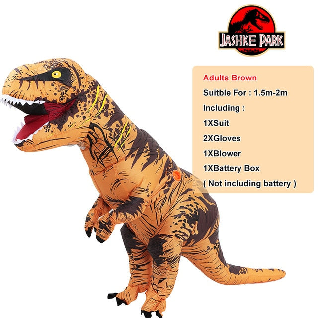 Fantasia de Dinossauro T REX Inflável | Adulto e Criança