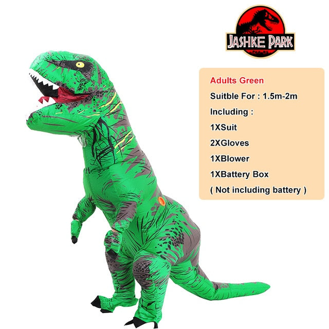 Fantasia de Dinossauro T REX Inflável | Adulto e Criança