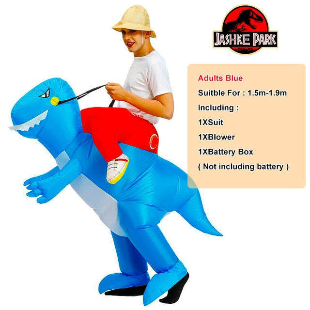 Fantasia de Dinossauro T REX Inflável | Adulto e Criança