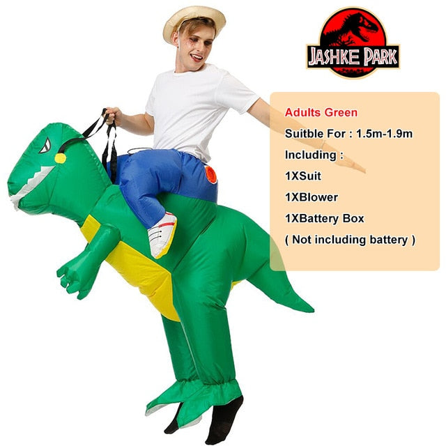 Fantasia de Dinossauro T REX Inflável | Adulto e Criança